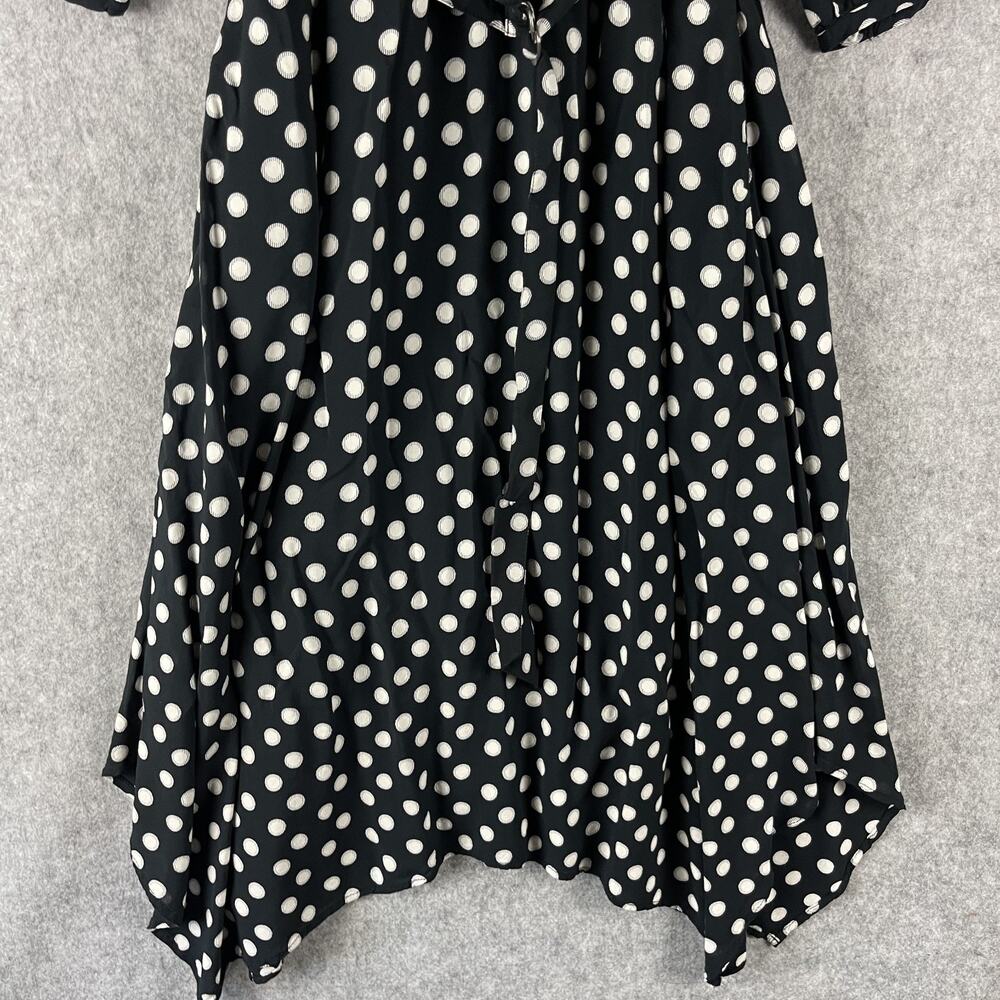 Anthropologie Maeve Dress‎ Womens 6 Polka Dot Off the Shoulder Belted Pocket - Picture 4 of 16